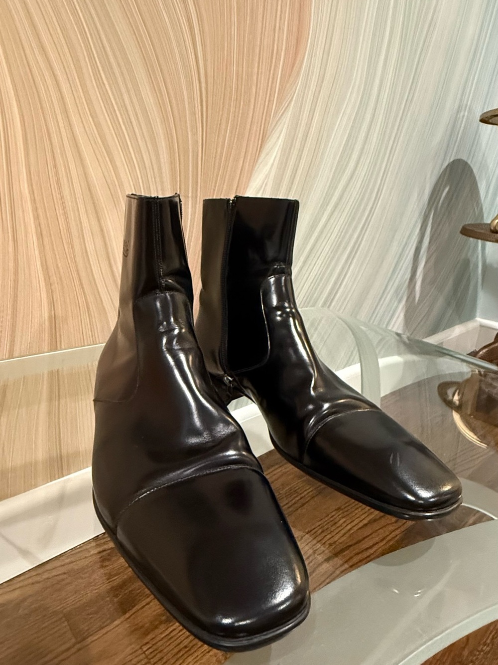 Gucci Black Leather Boots for Men